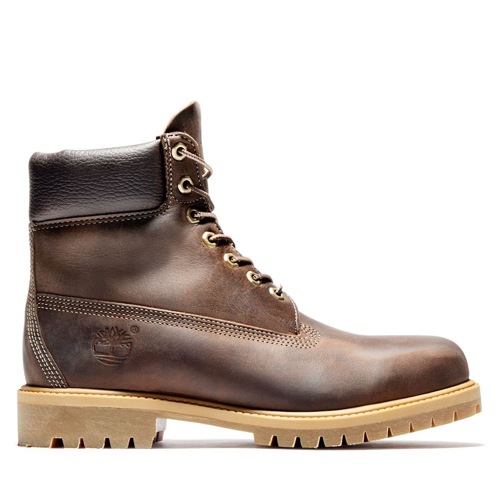 Bocanci 6-Inch Timberland Barbati Maro - Heritage Waterproof - Romania - VSNJZR620